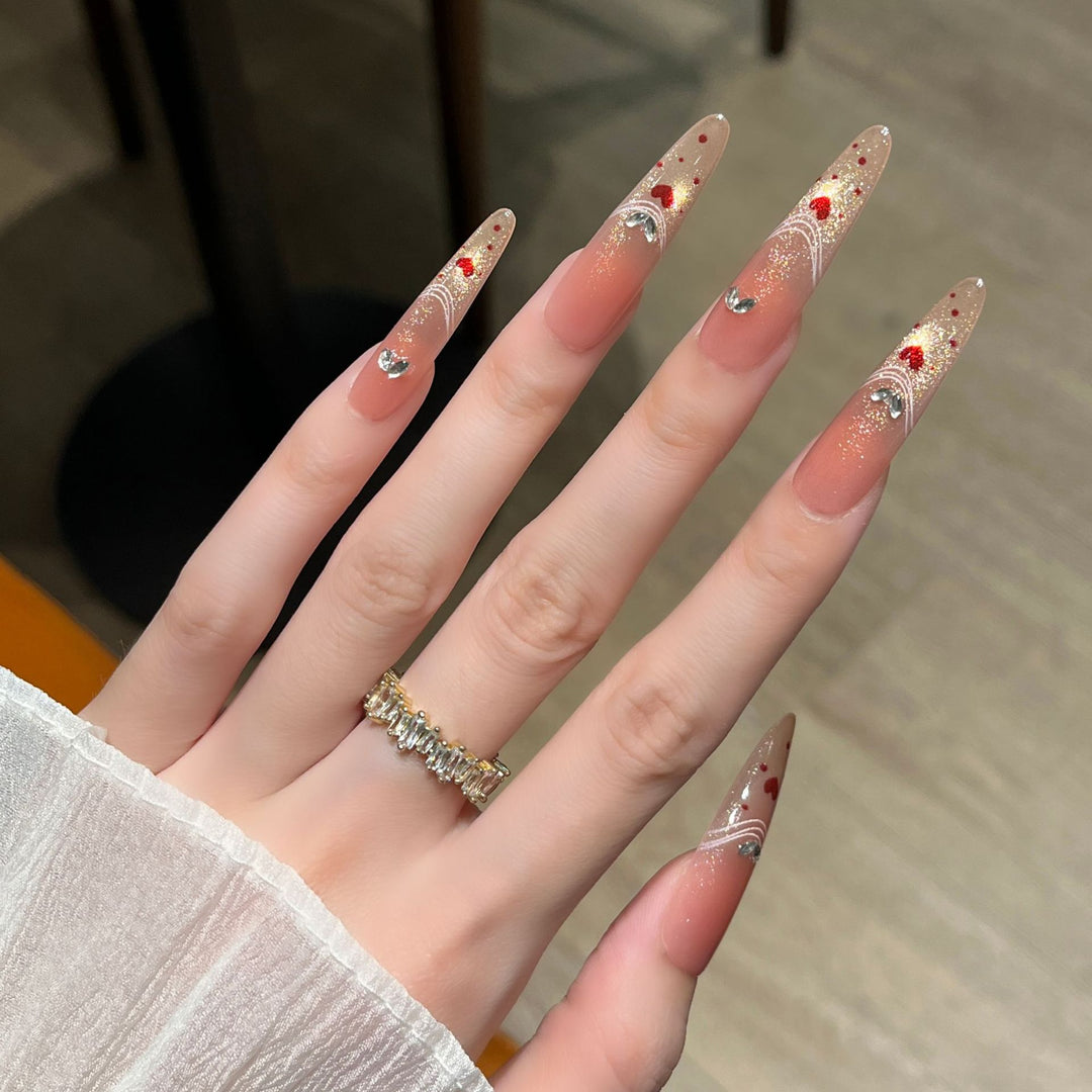 Künstlerische, urlaubsbezogene Press-On-Nagelkunst Karnz