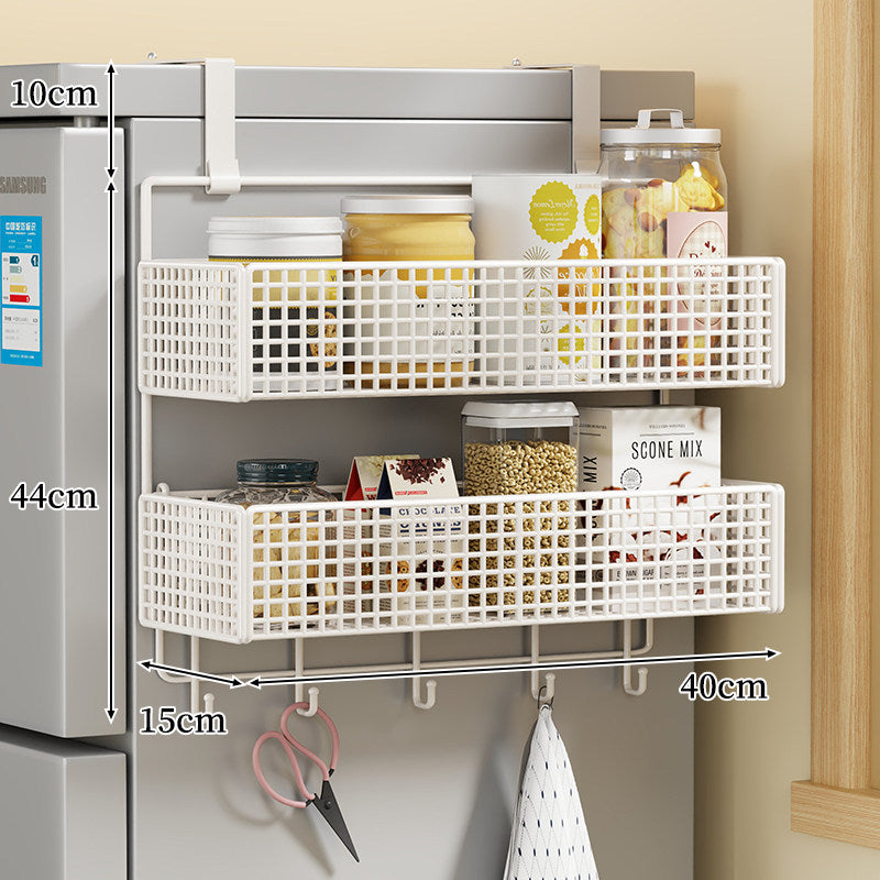 Über-Kühlschrank Doppel-Schicht Magnetische Drahtgeflecht Vorratsorganizer