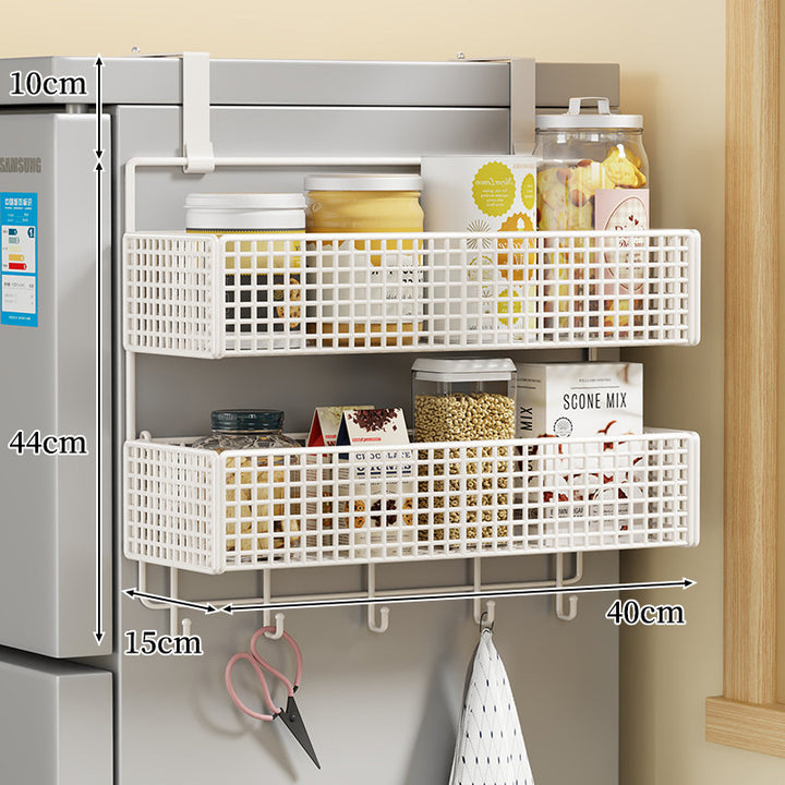 Über-Kühlschrank Doppel-Schicht Magnetische Drahtgeflecht Vorratsorganizer