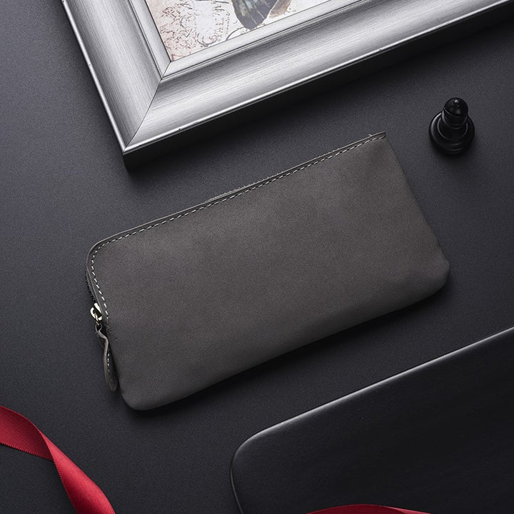 Premium Leder Reißverschluss Geldbörsen Organizer Karnz