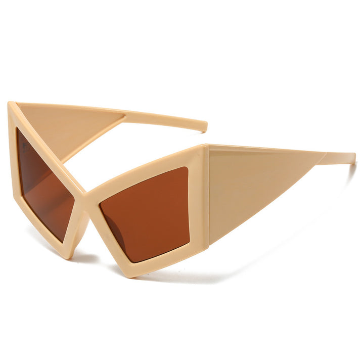 Futuristische Geometrische Schild Sonnenbrille Karnz
