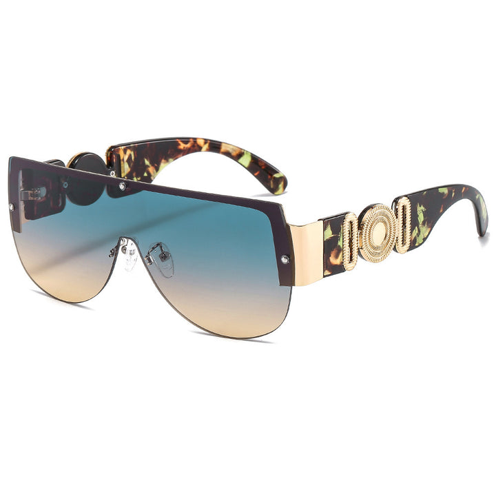 Damen oversized Sonnenbrille mit luxuriösem Goldakzent Karnz