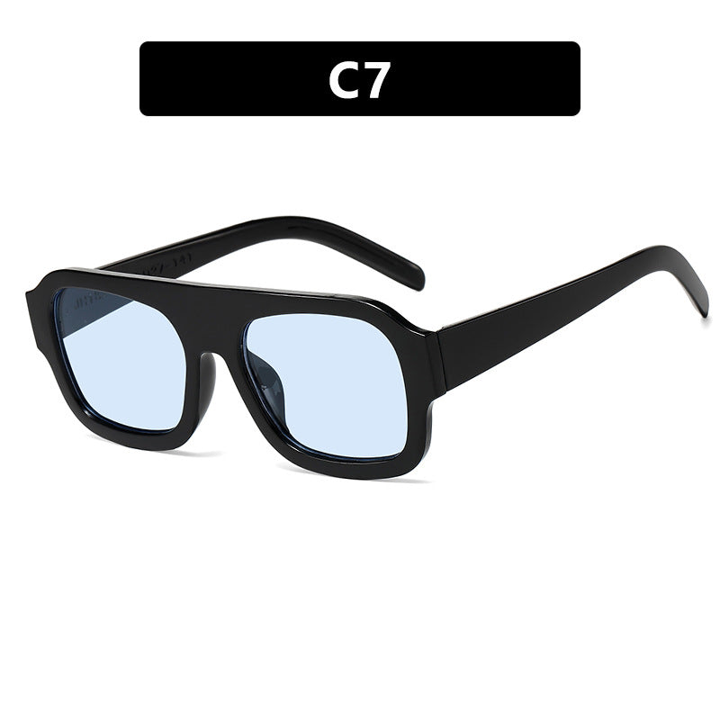 Damen modische quadratische Sonnenbrille mit auffälligem Tierdruckdesign Karnz