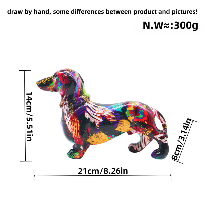 Kreative Dekofigur eines Dachshunds Karnz