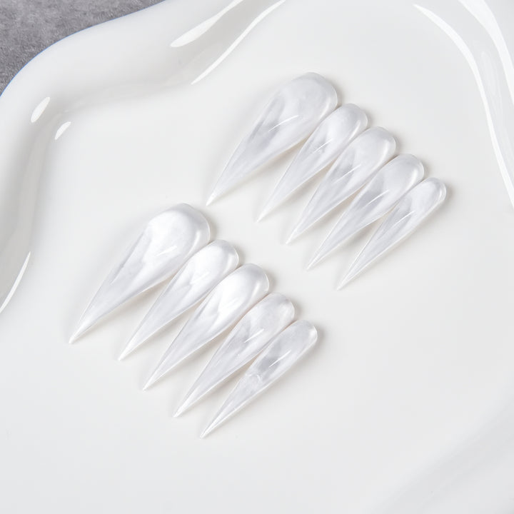 Schwarze Stiletto-Nagelspitzen-Set
