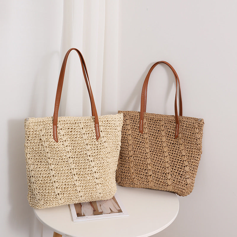 Damen Handgefertigte Baumwoll-Strandtasche Karnz