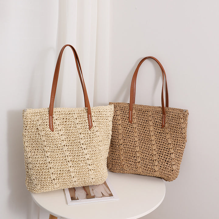 Damen Handgefertigte Baumwoll-Strandtasche Karnz