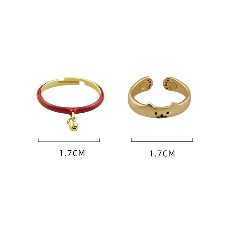 Süßes Tierpfoten-Ring-Set Karnz