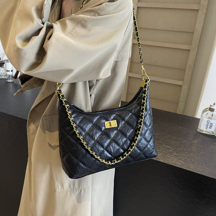 Gestepptes Schultertasche mit Kettenhenkel