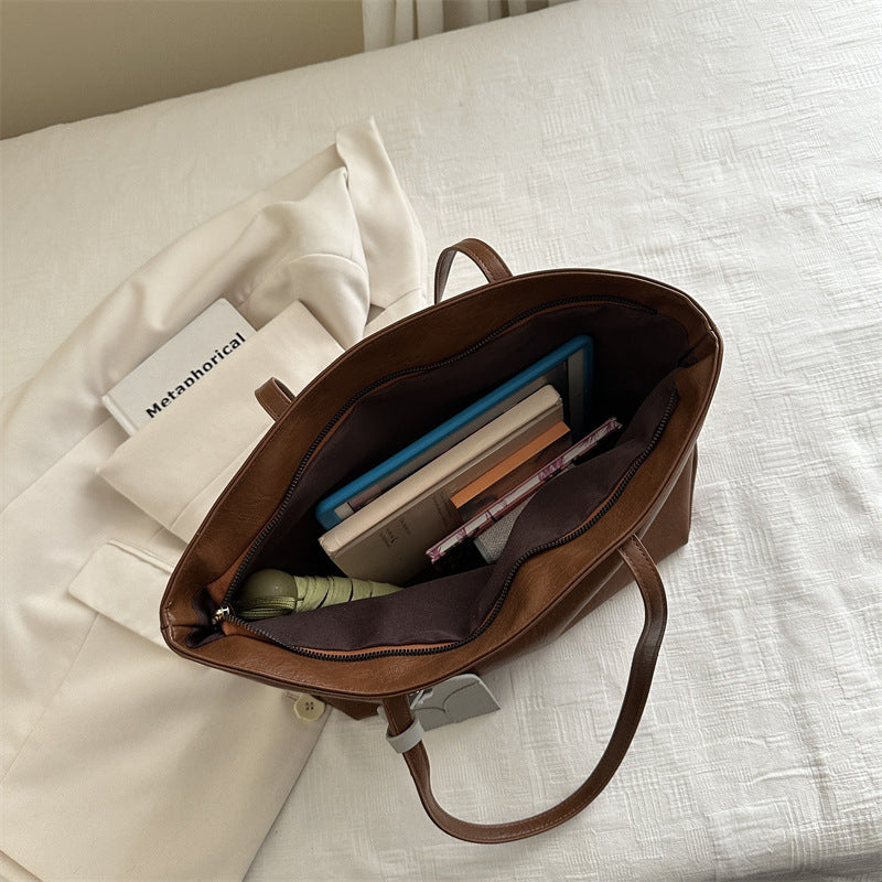 Elegante Faux-Leder Tote Bag