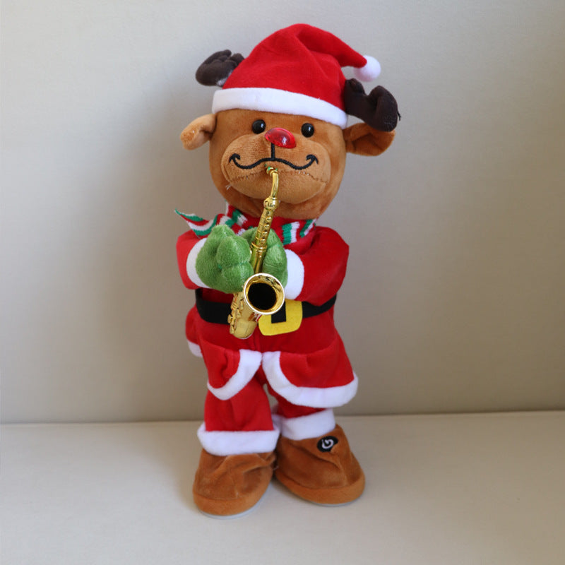 Plüsch Weihnachtsbaumfigur mit Gitarre