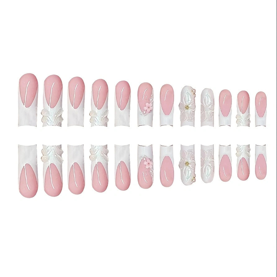 Dekorativer Press-On Nagelset Karnz