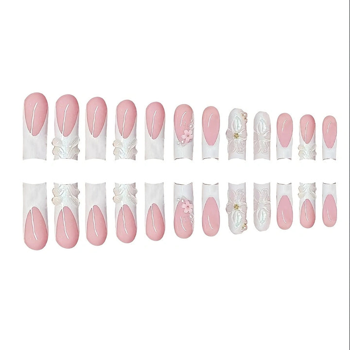 Dekorativer Press-On Nagelset Karnz