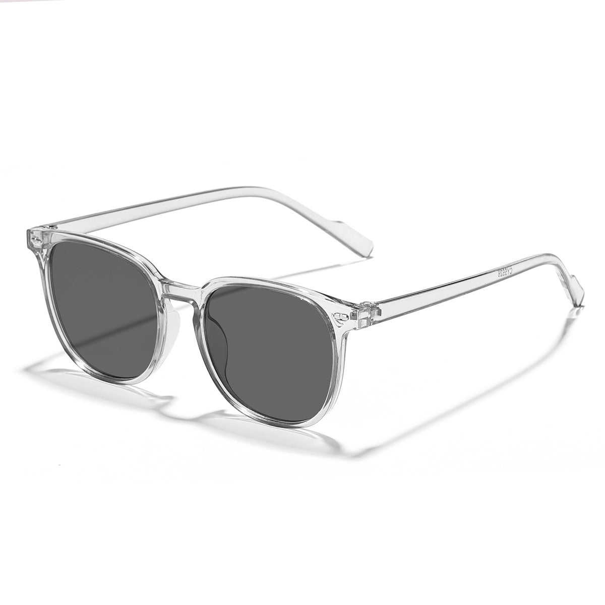 Damen modische Sonnenbrille mit transparentem Rahmen und hochwertigen Gläsern Karnz