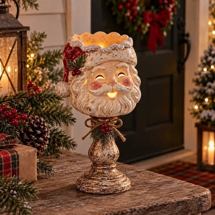 Dekorativer Weihnachtsmann Kerzenhalter Karnz