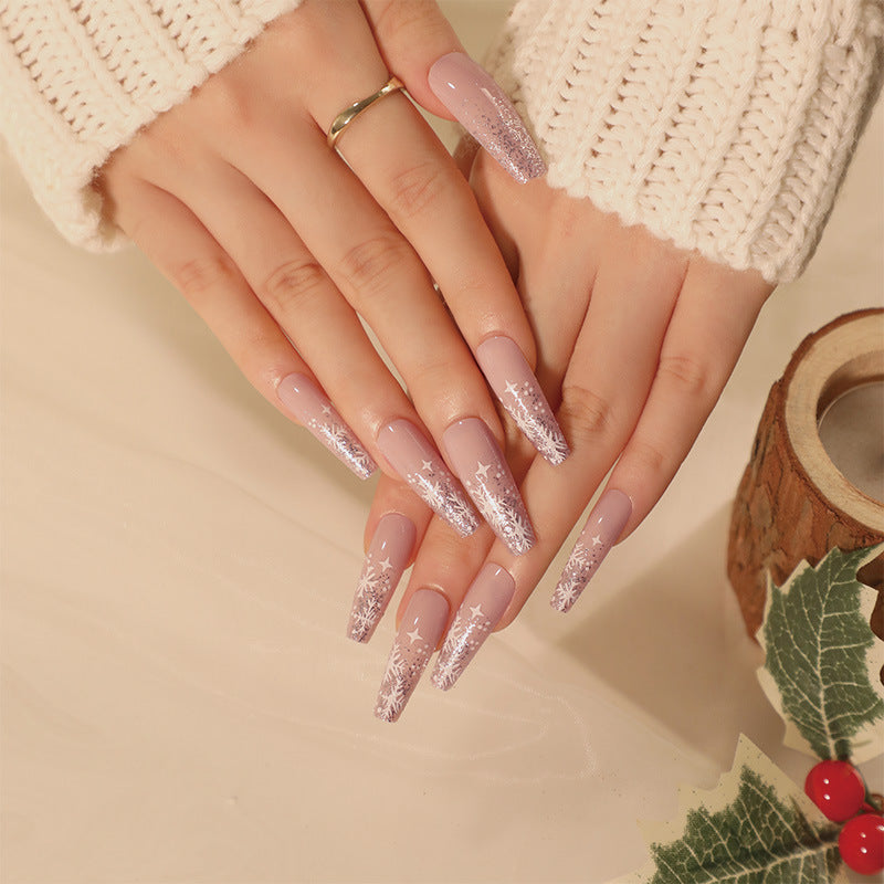 Elegante Acryl-Nägel mit goldenen Akzenten Karnz