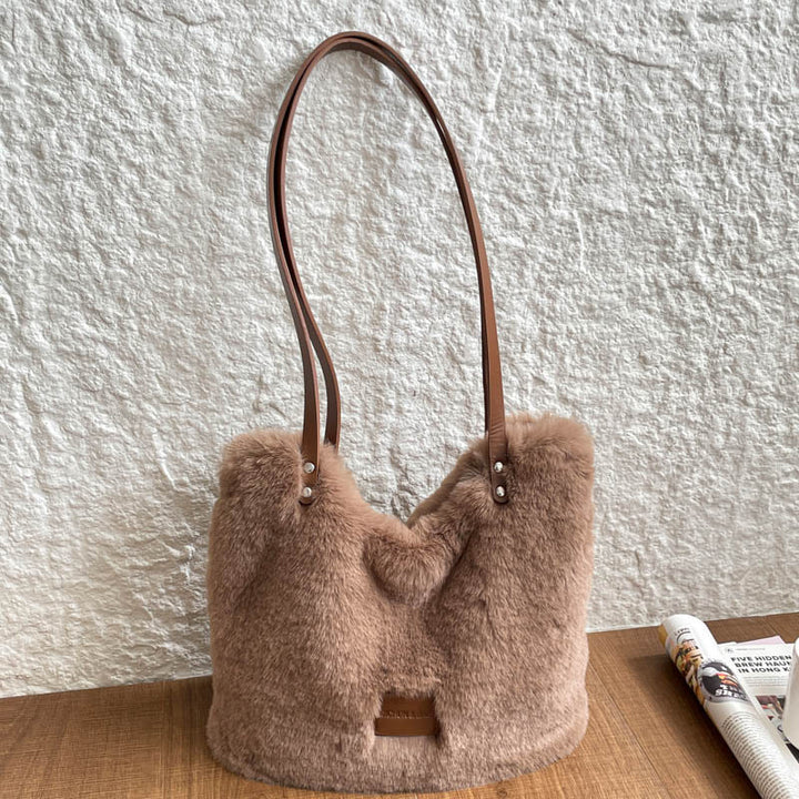 Plüsch Kunstfell Schultertasche