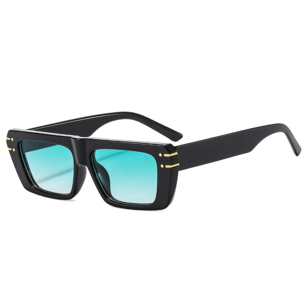 Damen modische quadratische Sonnenbrille mit glänzenden Akzenten Karnz