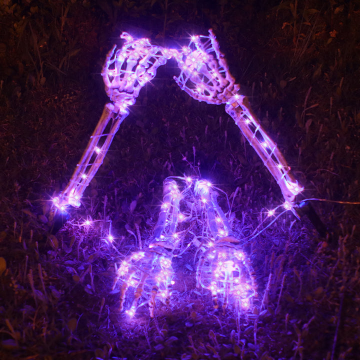 Dekorative Skelett-Hand-Lichterkette Karnz