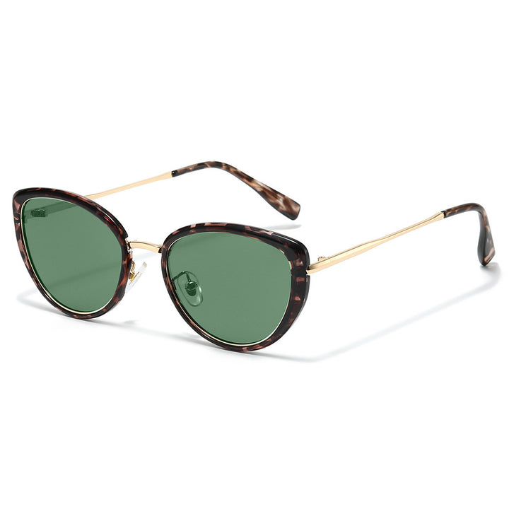 Modische Cat-Eye-Sonnenbrille mit trendigem Schildpatt-Rahmen Karnz