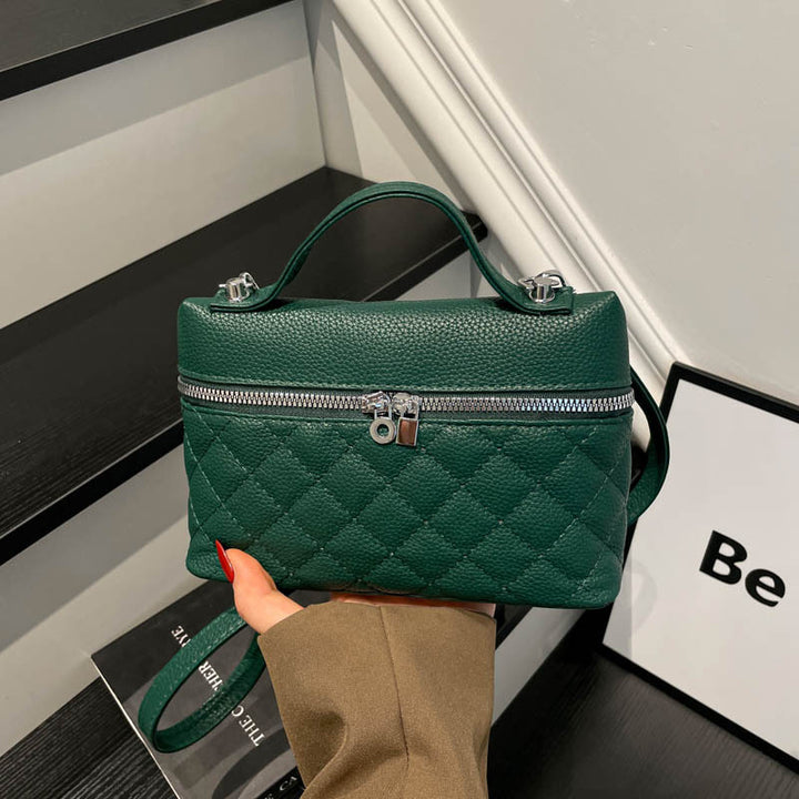 Gepolsterte Leder Umhängetasche
