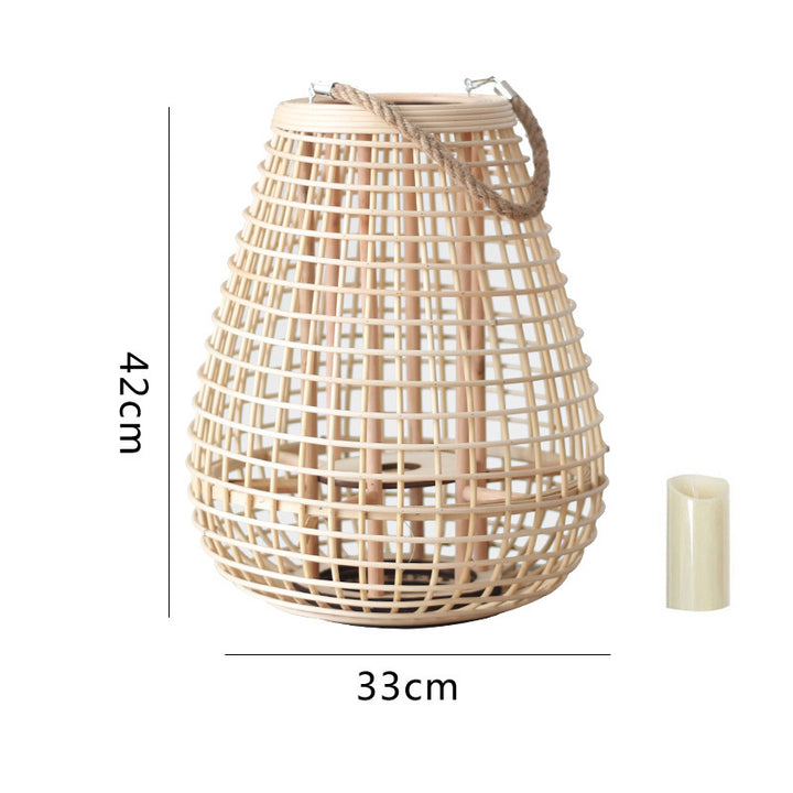 Dekorativer Rattan-Laterne mit Tragegriff Karnz