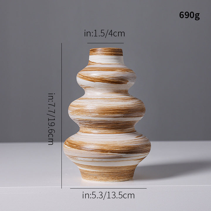 Künstlerische Spiraldesign Keramikvase Karnz