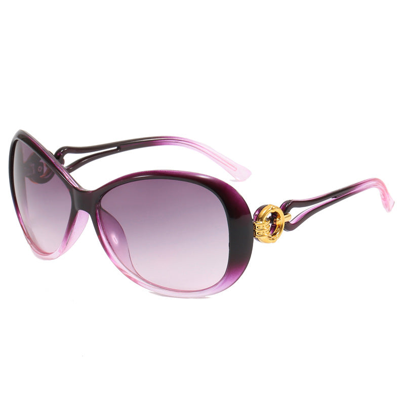 Damen Modische Oversized-Sonnenbrille mit luxuriösen Akzenten Karnz