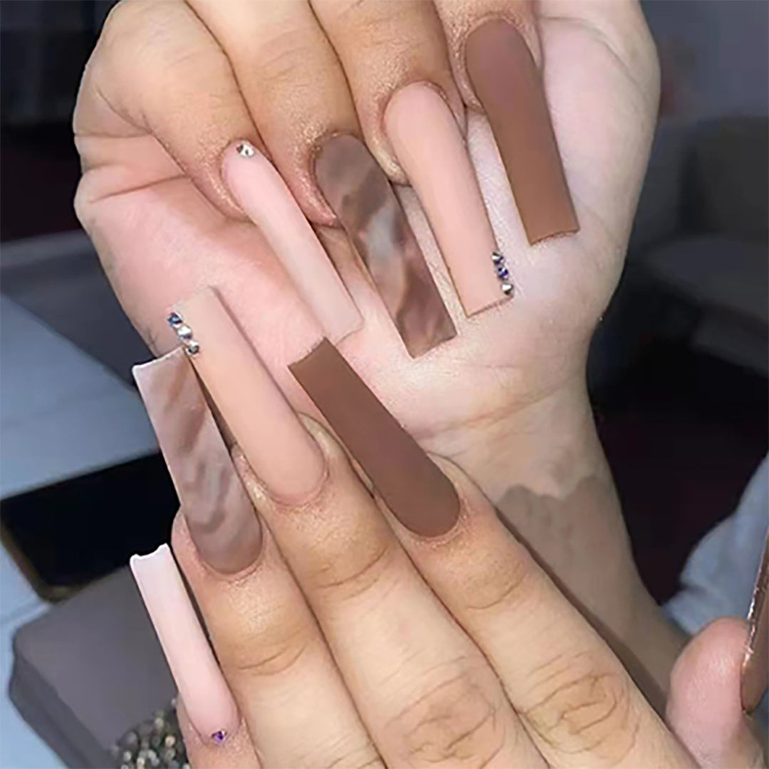 Stylische Lange Acryl-Nagelspitzen Karnz
