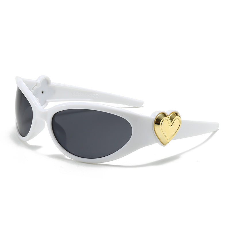 Damen modische Sonnenbrille im stilvollen Herzdesign Karnz
