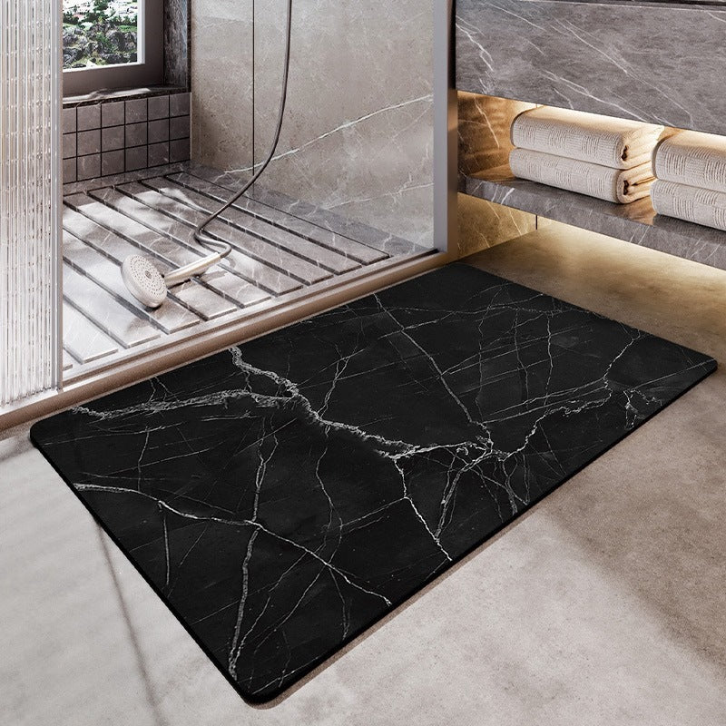 Luxurious Marble Design Bath Mat Karnz
