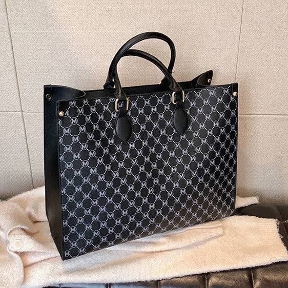 Luxe Logo-Print Tote Handtasche