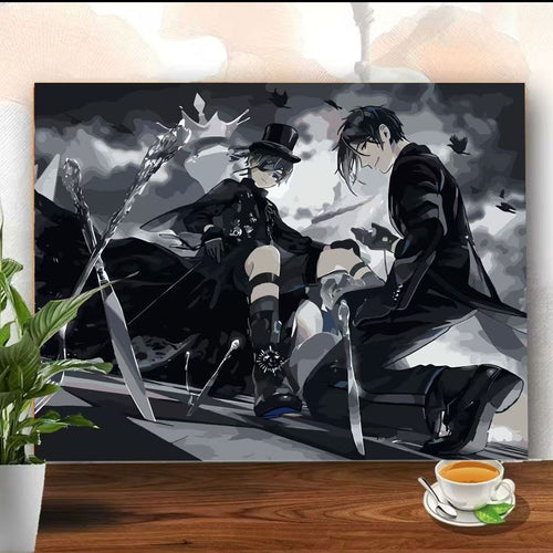 Gothic-inspirierter Malen-nach-Zahlen-Satz Karnz