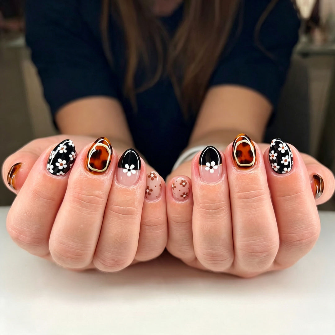 Manuelles dekoratives Aufkleber-Nagelkunst-Set