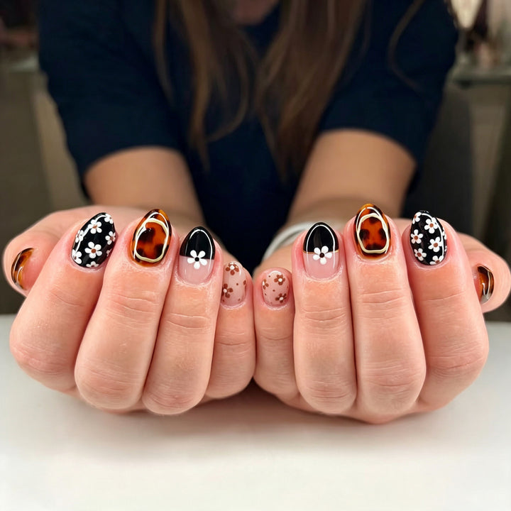 Manuelles dekoratives Aufkleber-Nagelkunst-Set