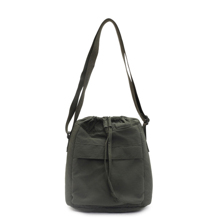 Lässige Kordelzug-Eimer-Tasche Karnz