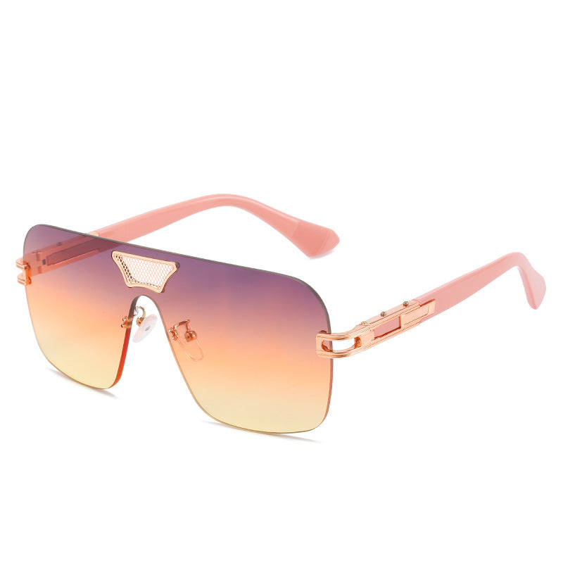 Damen modische Oversized-Sonnenbrille mit speziellem Rahmen und UV-Schutz Karnz