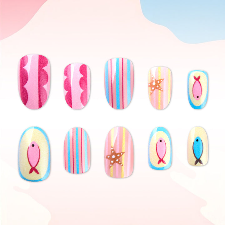 Kreatives Themen-Press-On-Nagelkunst-Set Karnz