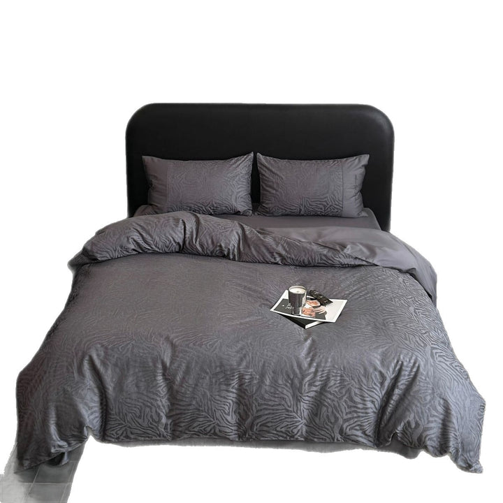 Bettbezug-Set aus Baumwoll-Satin mit dezenter Zebrajacquardstruktur Karnz