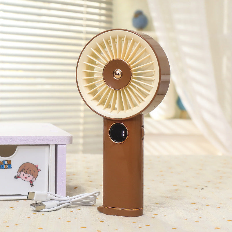 Damen Tragbarer Handventilator mit Digitalanzeige und USB-Ladefunktion Karnz