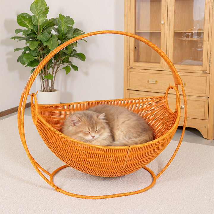 Moderner Rattan Obstschale mit Ständer Karnz