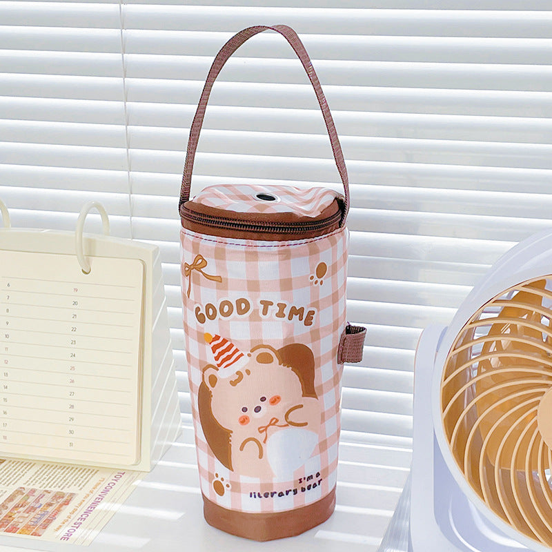 Süße Katzenmotiv isolierte Lunch-Tasche