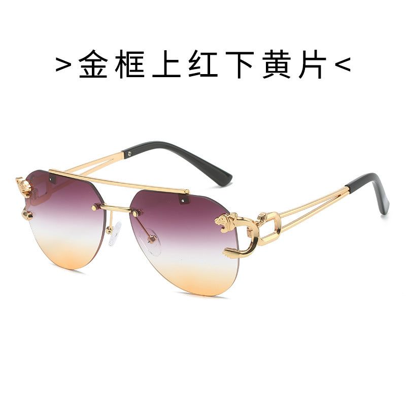 Damen Designer-Sonnenbrille mit elegantem Metallrahmen und polarisierenden Gläsern Karnz