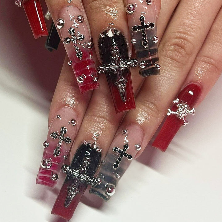 Gothic-Themed Press-On Nail Set Karnz