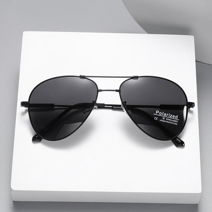 Herren Polarisierte Flugzeug-Sonnenbrille mit ultraleichtem Rahmen und UV-Schutz Karnz