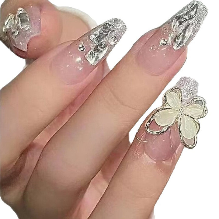 Kunstnägel Set mit Eleganter Schmetterlingsverzierung Karnz
