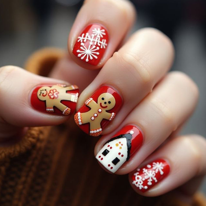 Festliche Lebkuchen Nagelkunst Karnz