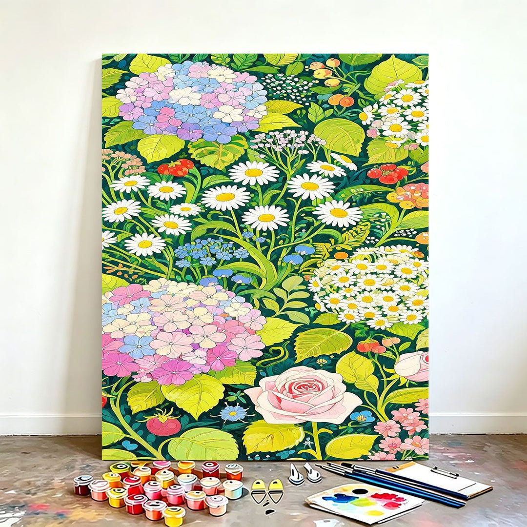 DIY Floral Canvas Painting Kit Karnz