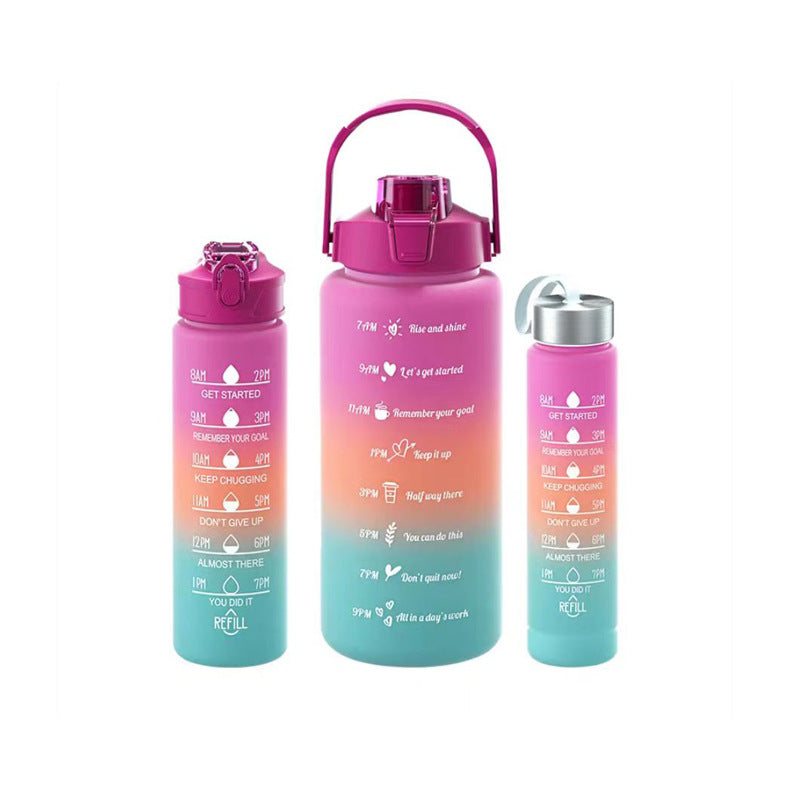 Unisex Motivierende Wasserflasche mit Zeitmarkierungen Karnz