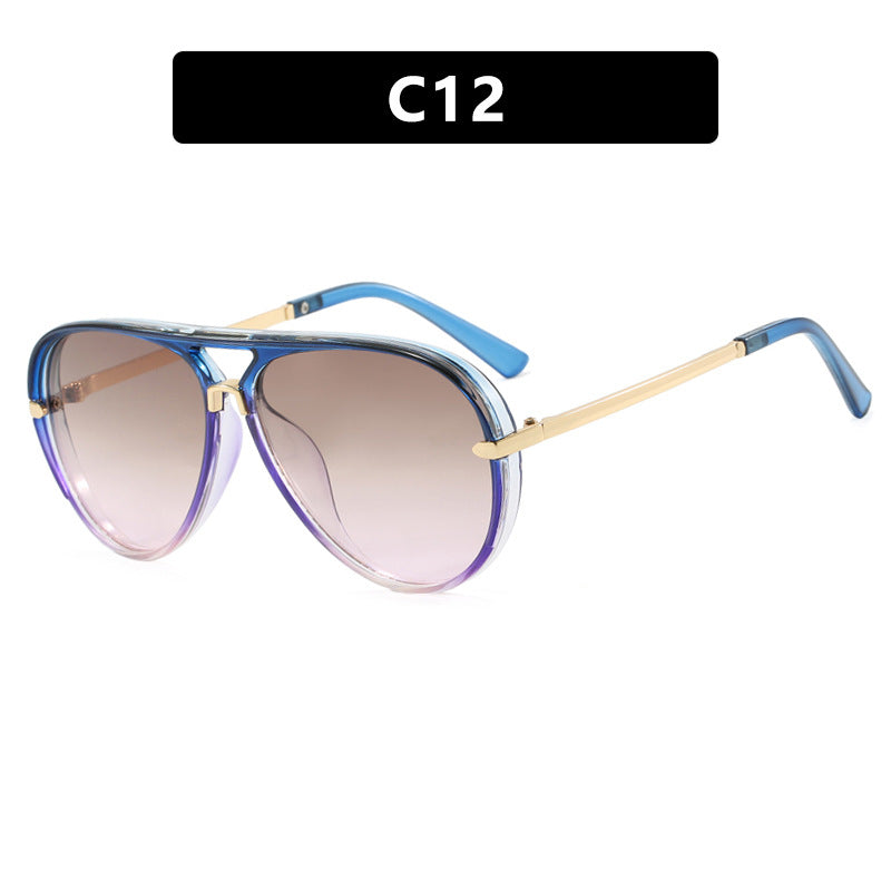 Damen modische Piloten-Sonnenbrille mit eleganten Metallakzenten Karnz